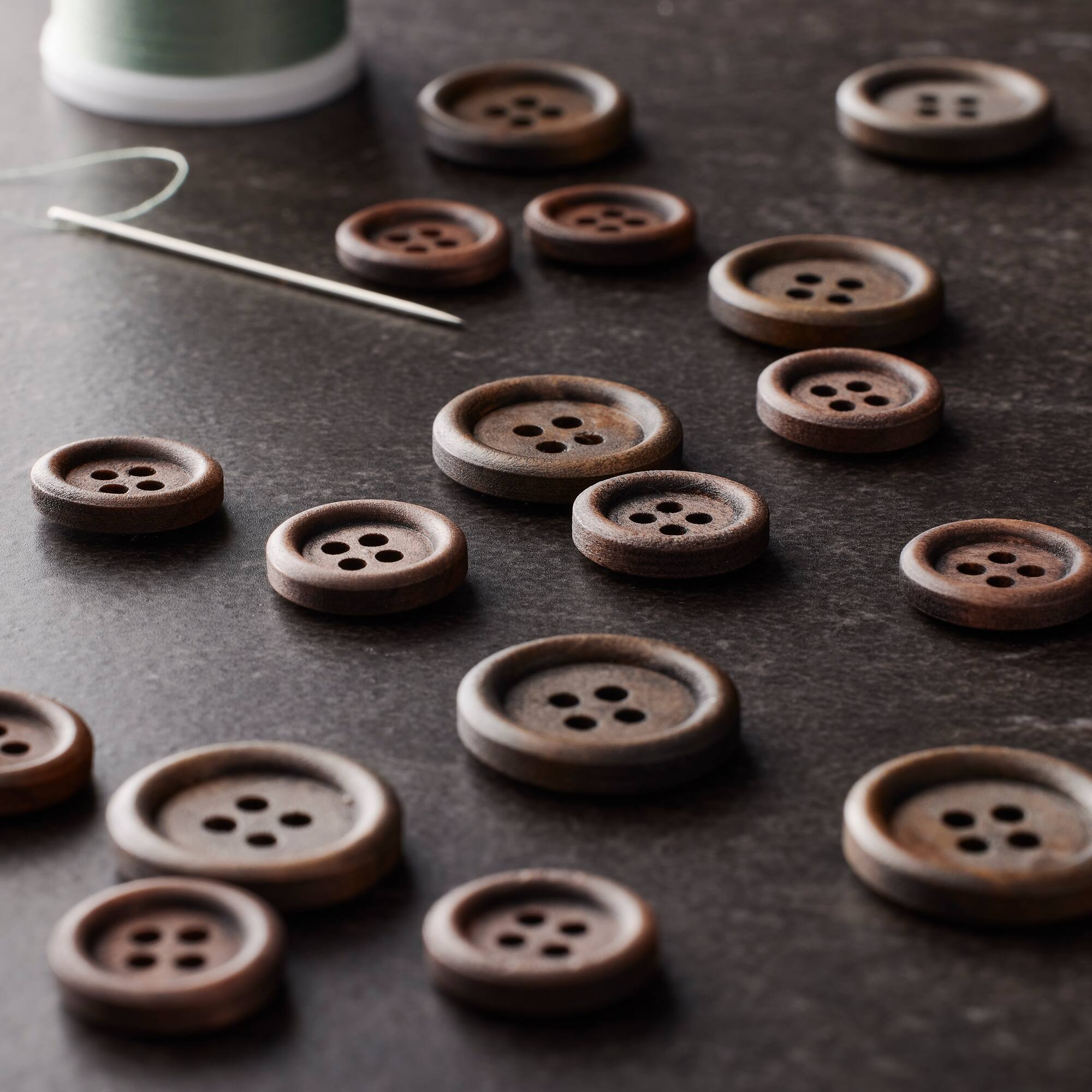 Favorite Findings Dark Wood Buttons By Loops & Threads®